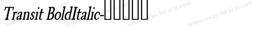 Transit BoldItalic字体转换